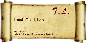 Tamás Liza névjegykártya