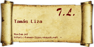 Tamás Liza névjegykártya