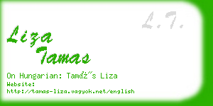 liza tamas business card